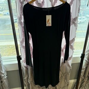 Elegant Black Long Sleeve Dress